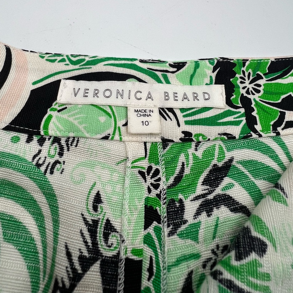 Veronica Beard Palm Garden Print Pleated Skort - Picture 6 of 8